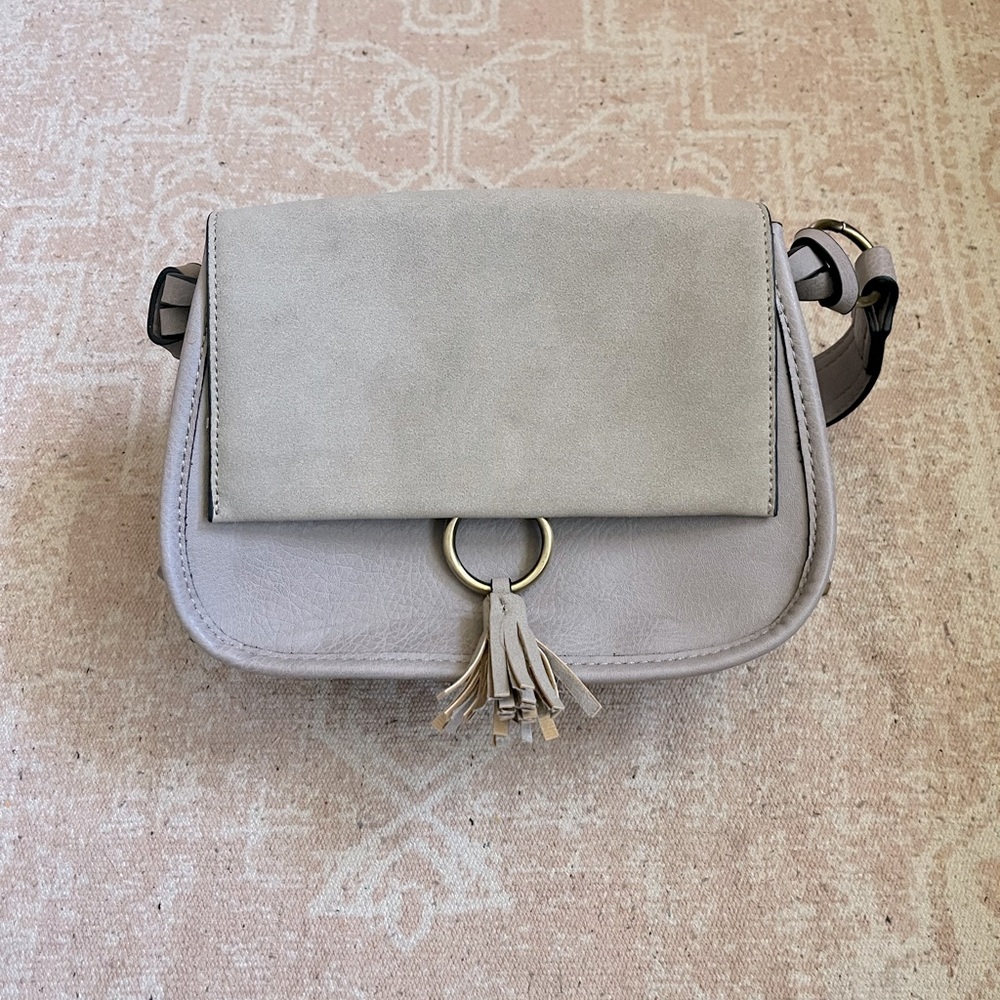 Jen & Co Vegan Leather and Suede Crossbody Purse